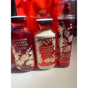 NEW Bath & Body Works Japanese Cherry Blossom Set Of Three